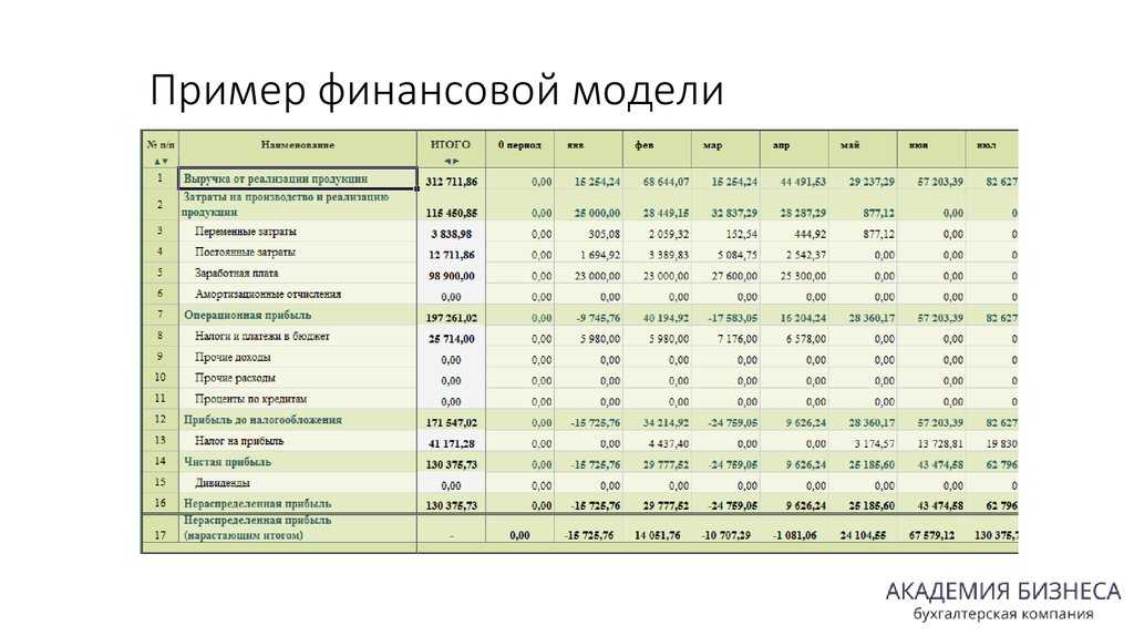 Финансовая модель бизнеса: построение, оценка и анализ