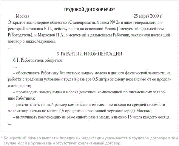 «молоко за вредность» уходит в прошлое