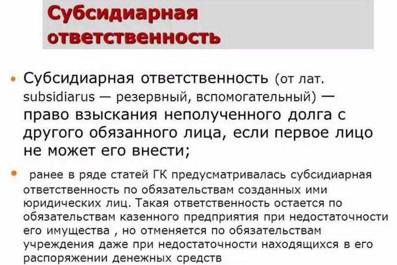 Субсидиарная ответственность учредителя и директора ооо по долгам общества в 2023 году