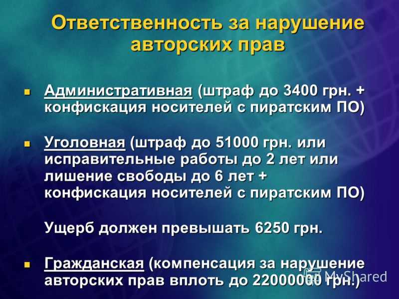 Виды объектов интеллектуальной собственности