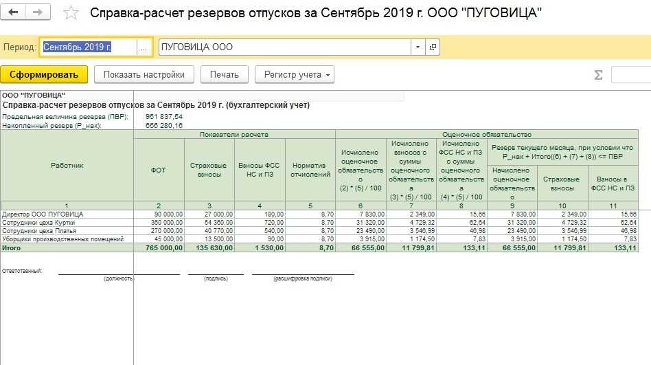 Учет резервов предстоящих расходов в 1с: ерп на примере организации с торговой деятельностью (подробно)