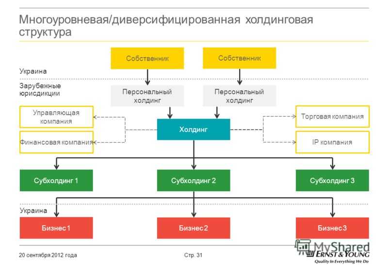 Понятие и виды холдингов