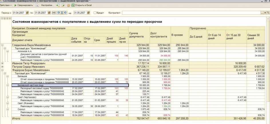 Справка о кредиторской задолженности в 1с 8.3