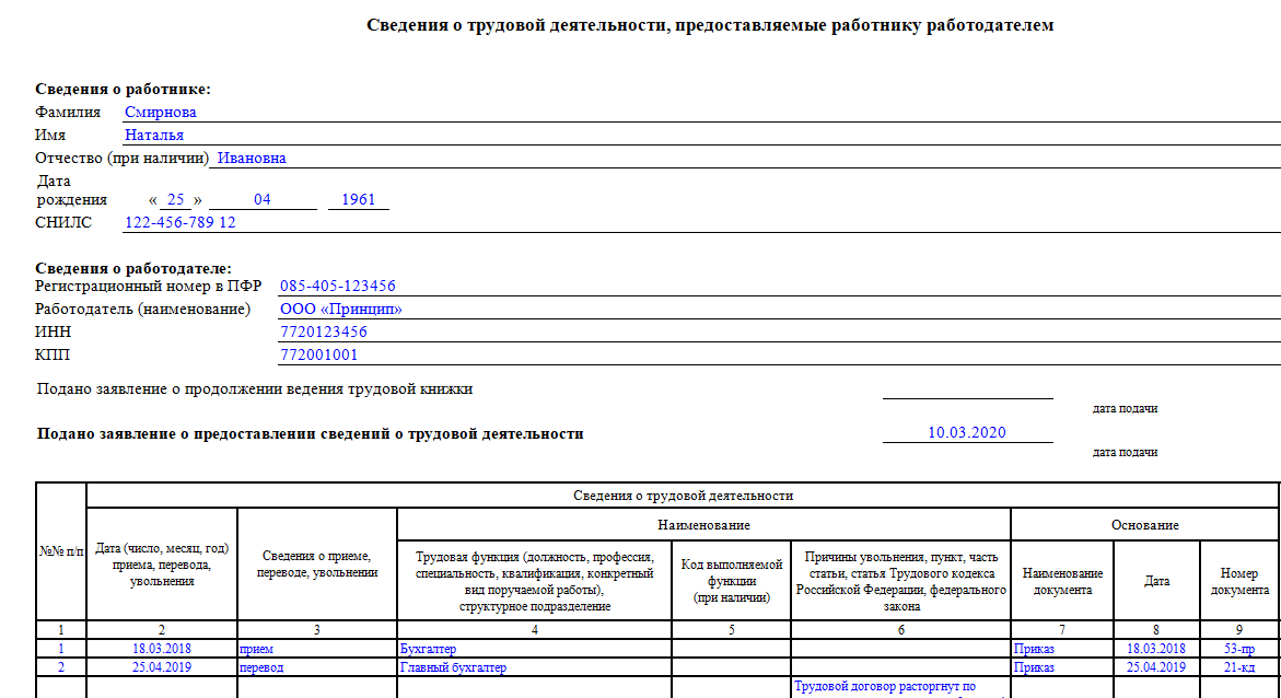 О справке подтверждении стажа работы для пенсионного фонда российской федерации