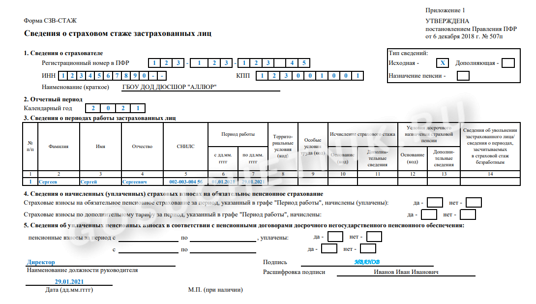 Сзв-тд на совместителей в 2022 году