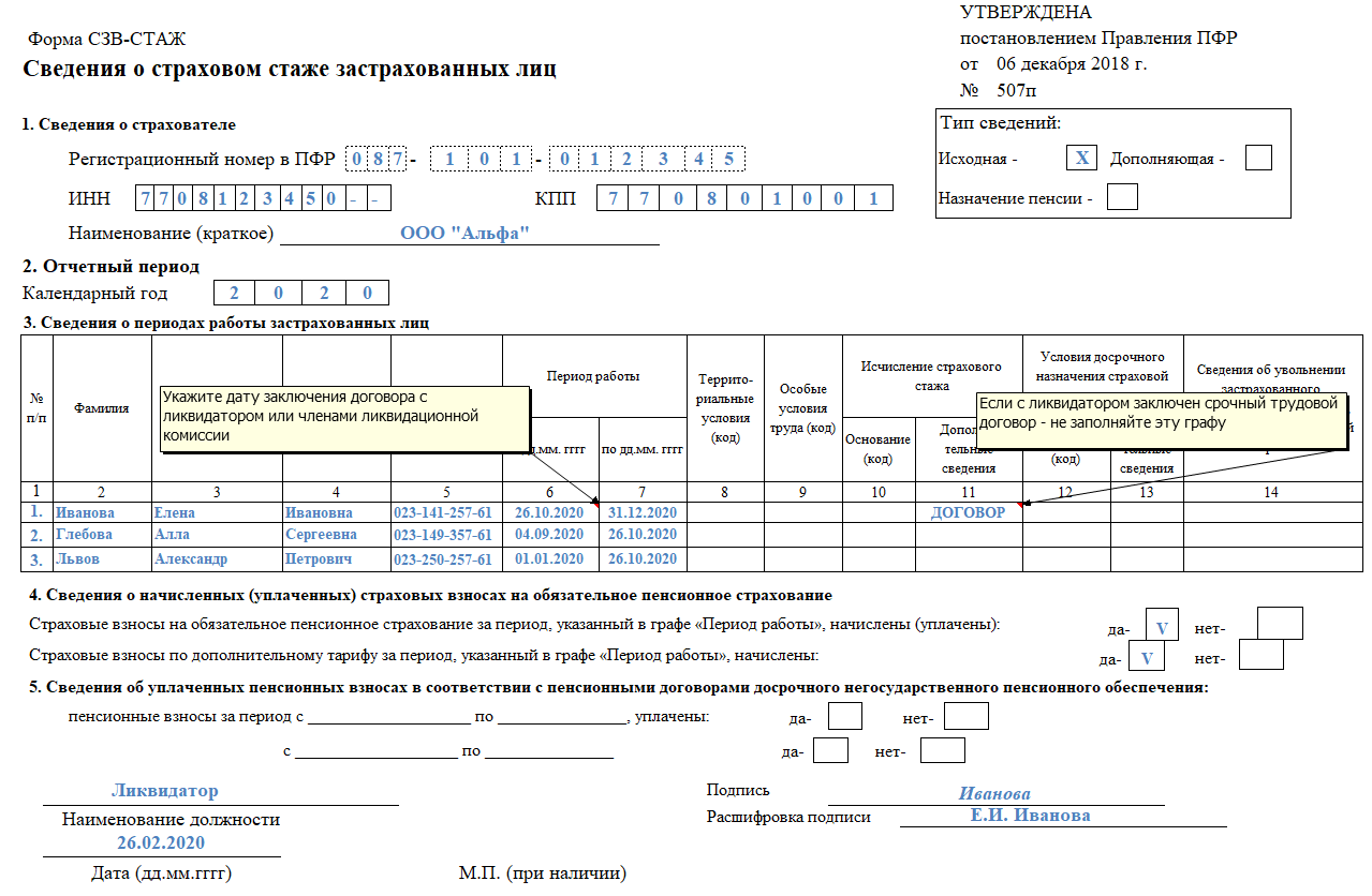 Отчеты сзв-тд и сзв-м в отношении директора