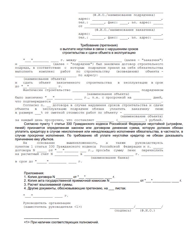 Претензия на невыполнение условий договора: как составить и подать