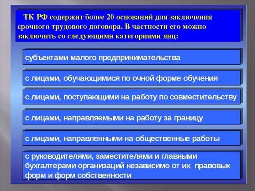 Трудовой договор: виды, обязательные условия, заключение, расторжение