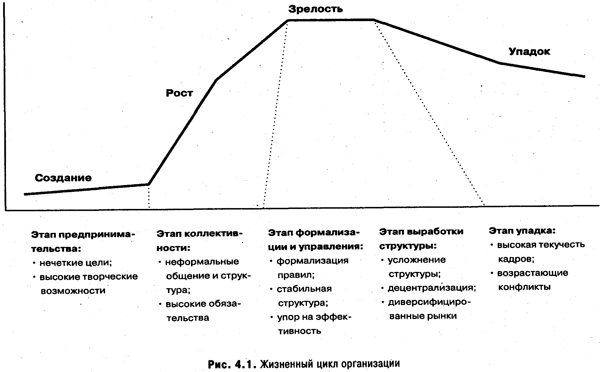 Стадии жизненного цикла организации и их особенности