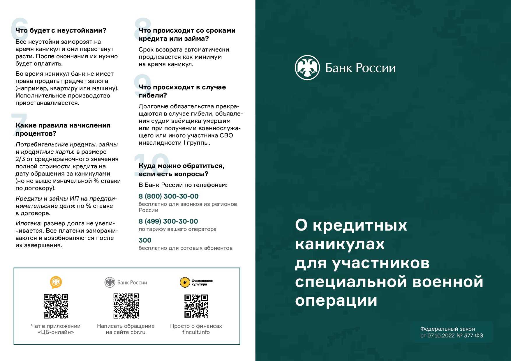 Кредитные каникулы для мобилизованных граждан: о чем надо помнить, уходя на специальную военную операцию