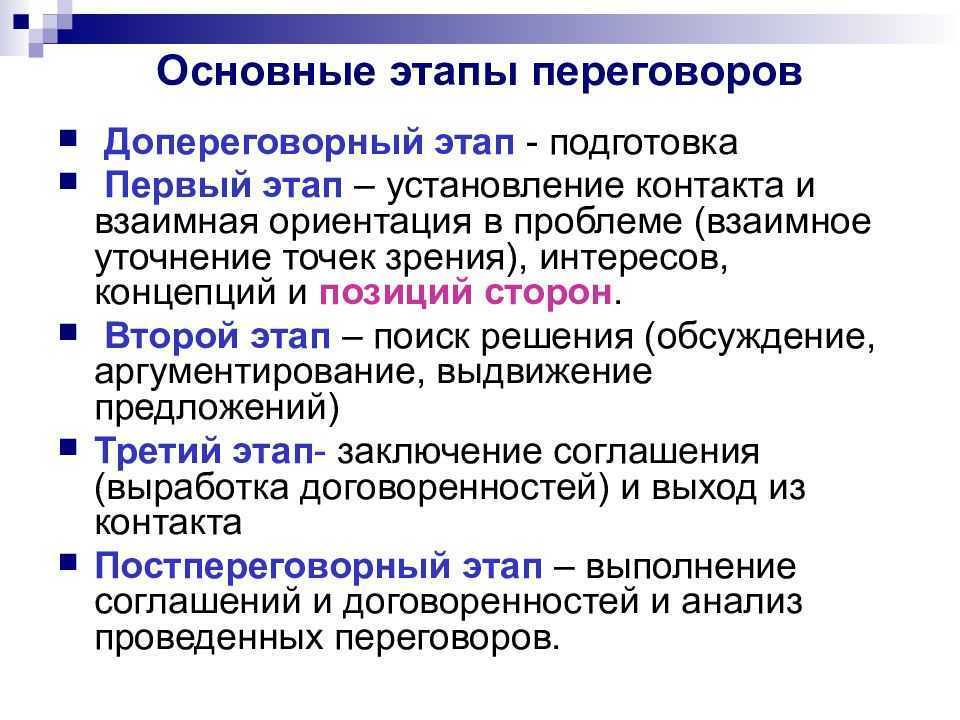 Урок 1. основные этапы переговоров: подготовка и ведение переговоров, достижение согласия