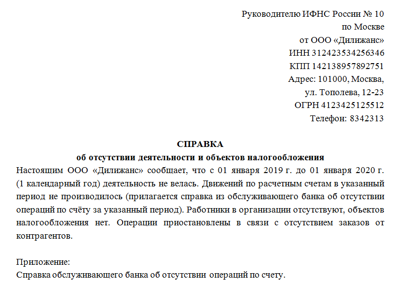 Как закрыть ооо без деятельности за последний год?