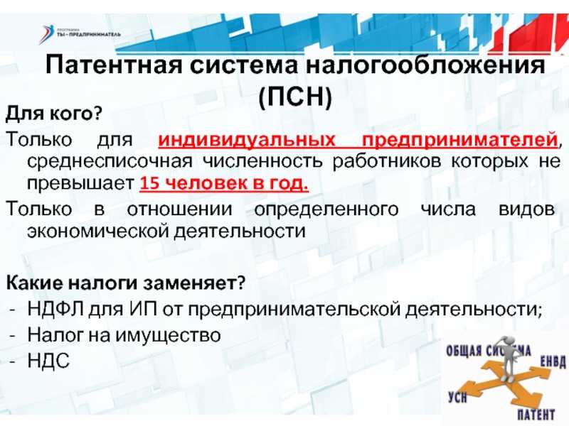 Особенности патентной системы налогообложения для ип — что это и как работает