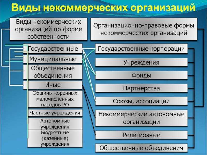 Организационно-правовые формы некоммерческих организаций