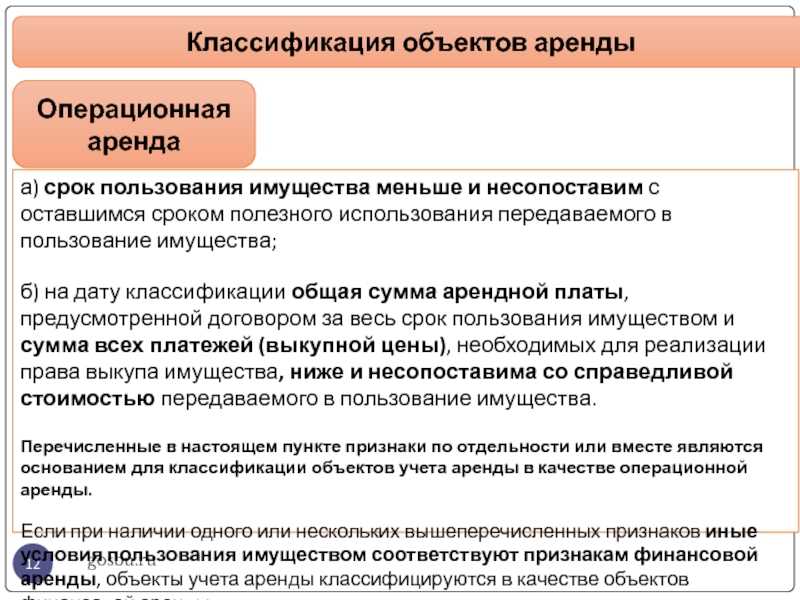 Особенности учета объектов аренды в соответствии с требованиями федерального стандарта «аренда»